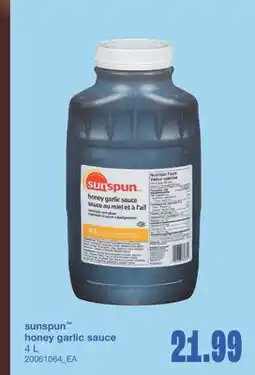 Wholesale Club SUNSPUN HONEY GARLIC SAUCE, 4 L offer