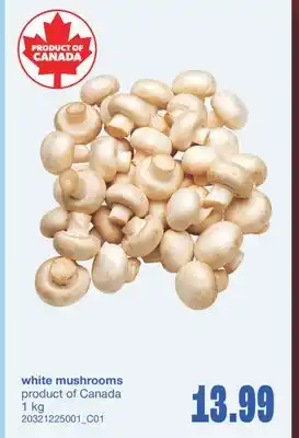 Wholesale Club WHITE MUSHROOMS, 1 KG offer