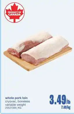 Wholesale Club WHOLE PORK LOIN offer