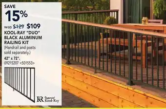RONA KOOL-RAY DUO BLACK ALUMINUM RAILING KIT offer