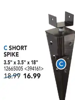 RONA SHORT SPIKE 3.5 x 3.5 x 18 offer