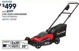 RONA 3-IN-1 PUSH LAWN MOWER offer