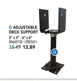 RONA ADJUSTABLE DECK SUPPORT offer
