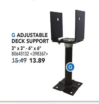 RONA ADJUSTABLE DECK SUPPORT offer