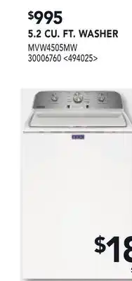 RONA 5.2 CU. FT. WASHER offer