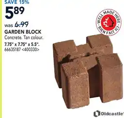RONA GARDEN BLOCK 7.75 x 7.75 5.5 offer