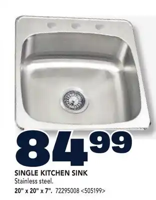 RONA SINGLE KITCHEN SINK offer