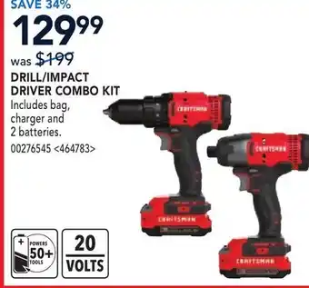 RONA DRILL/IMPACT DRIVER COMBO KIT offer