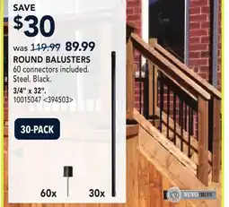RONA ROUND BALUSTERS offer