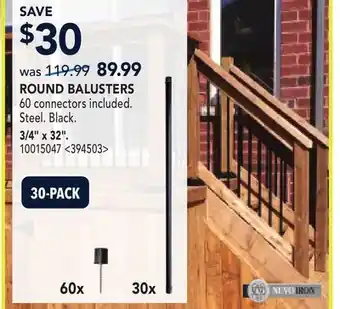 RONA ROUND BALUSTERS offer