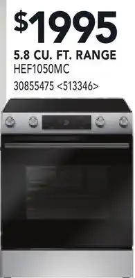 RONA BOSCH 5.8 CU. FT. RANGE offer