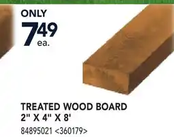 RONA TREATED WOOD BOARD 2 X 4 X 8' offer