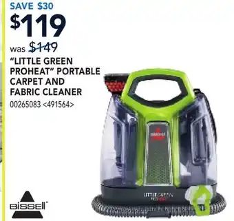 RONA LITTLE GREEN PROHEAT PORTABLE CARPET AND FABRIC CLEANER offer