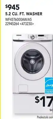 RONA SAMSUNG 5.2 cu. FT. WASHER offer