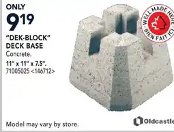 RONA DECK-BLOCK DECK BASE 11 x 11 x 7.5 offer