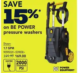 RONA BE POWER PRESSURE WASHERS offer