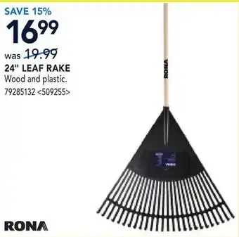 RONA RONA 24 LEAF RAKE offer
