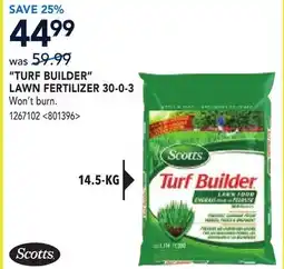 RONA TURN BUILDER LAWN FERTILIZER 30-0-3 offer