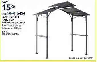 RONA LANDON & CO. HARD-TOP BARBECUE GAZEBO 5' X 8' offer