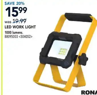 RONA RONA LED WORK LIGHT offer