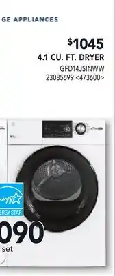 RONA GE 4.1 CU. FT. DRYER offer