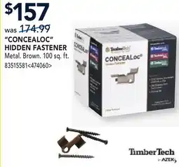 RONA TIMBERTECH CONCEALOC HIDDEN FASTENER offer