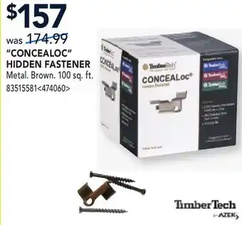 RONA TIMBERTECH CONCEALOC HIDDEN FASTENER offer