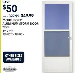 RONA SOUTHPORT ALUMINUM STORM DOOR offer