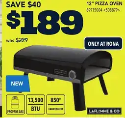 RONA LAFLAMME & CO 12 PIZZA OVEN offer