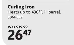 Home Hardware Curling Iron offer