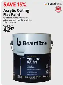 Home Hardware Acrylic Ceiling Flat Paint offer