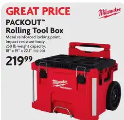 Home Hardware PACKOUT Rolling Tool Box offer