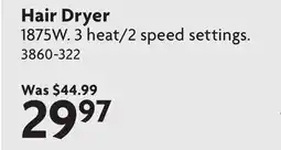 Home Hardware Hair Dryer offer