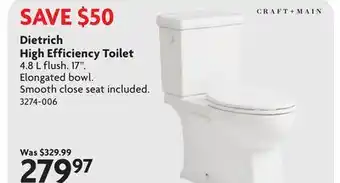 Home Hardware Dietrich High Efficiency Toilet offer