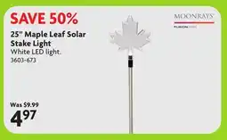 Home Hardware 25 Maple Leaf Solar Stake Light offer