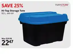 Home Hardware Hi-Top Storage Tote offer