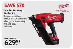 Home Hardware 18V 30° Framing Nailer Kit offer