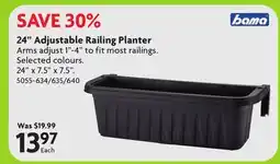 Home Hardware 24 Adjustable Railing Planter offer