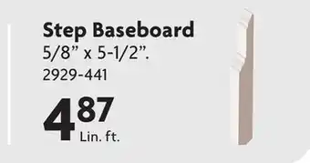 Home Hardware Step Baseboard Primed MDF Moulding offer