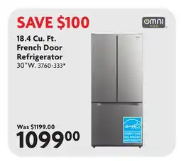 Home Hardware 18.4 Cu. Ft. French Door Refrigerator offer