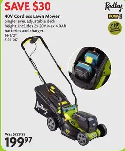 Home Hardware 40V Cordless Lawn Mower offer