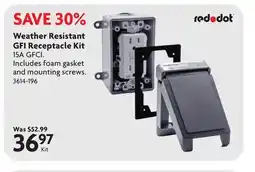 Home Hardware RED.DOT Weather Resistant GFI Receptacle Kit offer