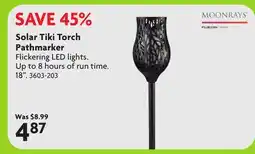 Home Hardware Solar Tiki Torch Pathmarker offer