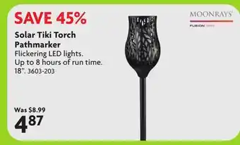 Home Hardware Solar Tiki Torch Pathmarker offer