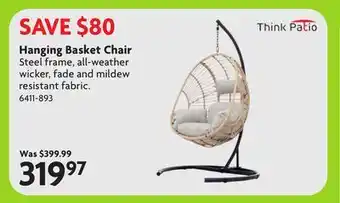 Home Hardware Hanging Basket Chair offer
