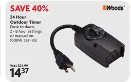 Home Hardware 24 Hour Outdoor Timer offer