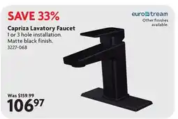 Home Hardware Capriza Lavatory Faucet offer