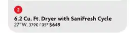 Home Hardware 6.2 Cu. Ft. Dryer with SaniFresh Cycle offer