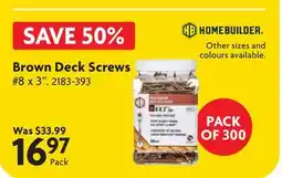 Home Hardware Brown Deck Screws offer