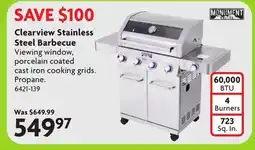 Home Hardware Clearview Stainless Steel Barbecue offer